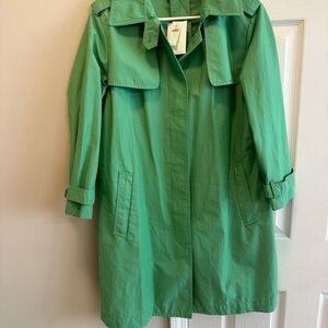 NWT GAP Vibrant Green Women's Belted Trench Coat